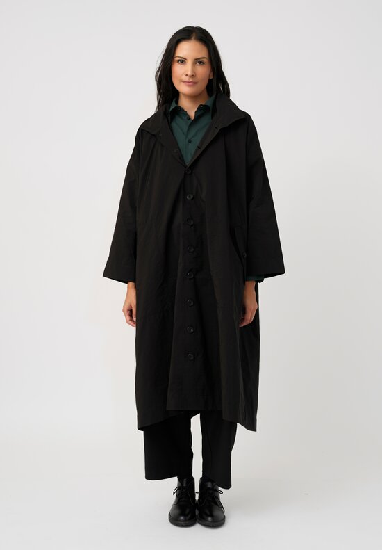 Eskandar Hideaway Hood Raincoat