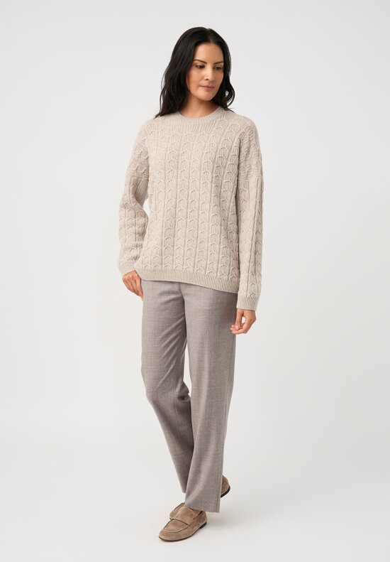 Agnona Cashmere Cable Knit Sweater
