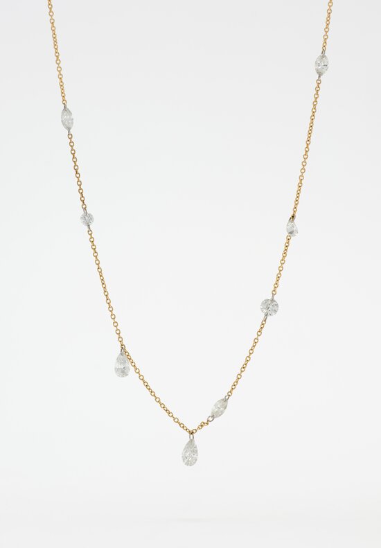 Tap by Todd Pownell 18K Cable Chain & Multi-Cut Diamond Necklace 18