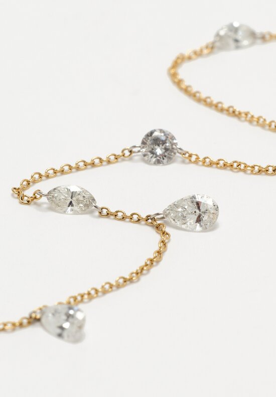 Tap by Todd Pownell 18K Cable Chain & Multi-Cut Diamond Necklace 18