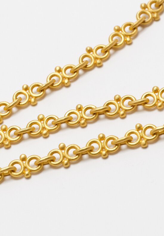 Denise Betesh Handmade 22K Double Ball Chain Necklace	