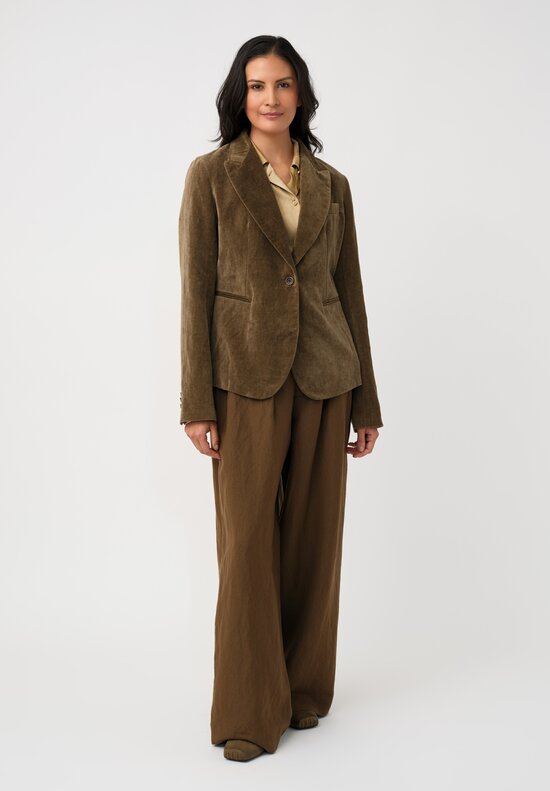 Uma Wang Cotton & Linen Velvet Karon Sport Jacket
