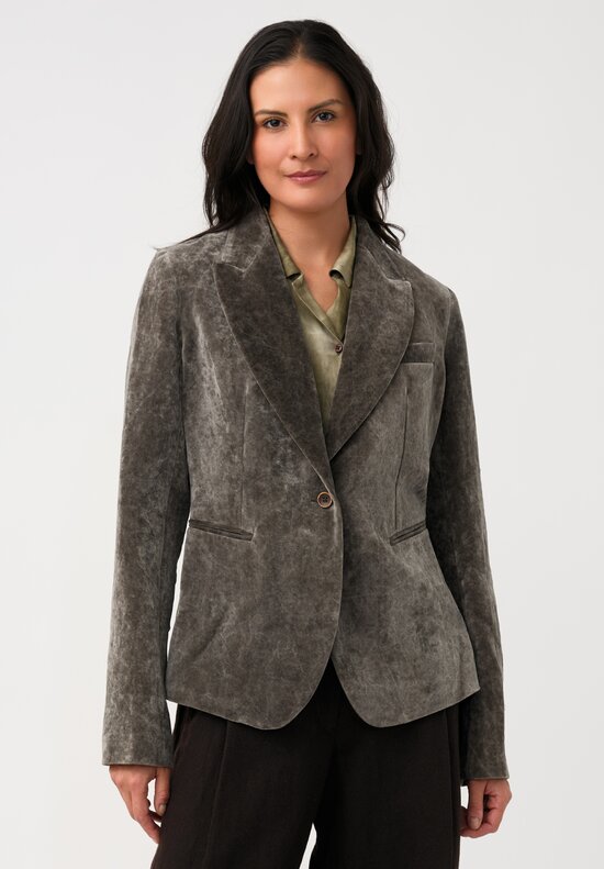 Uma Wang Cotton & Linen Velvet Karon Sport Jacket