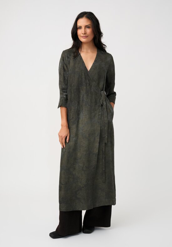 Uma Wang Jacquard Anthea Wrap Dress