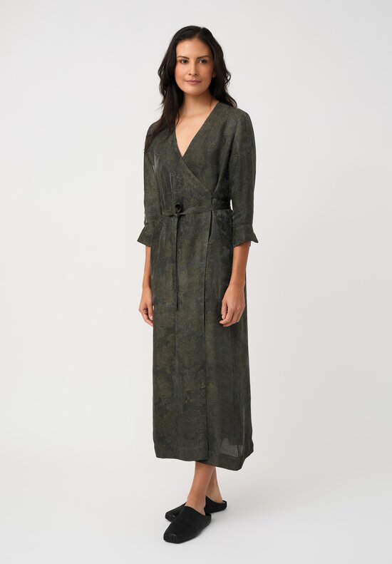 Uma Wang Jacquard Anthea Wrap Dress