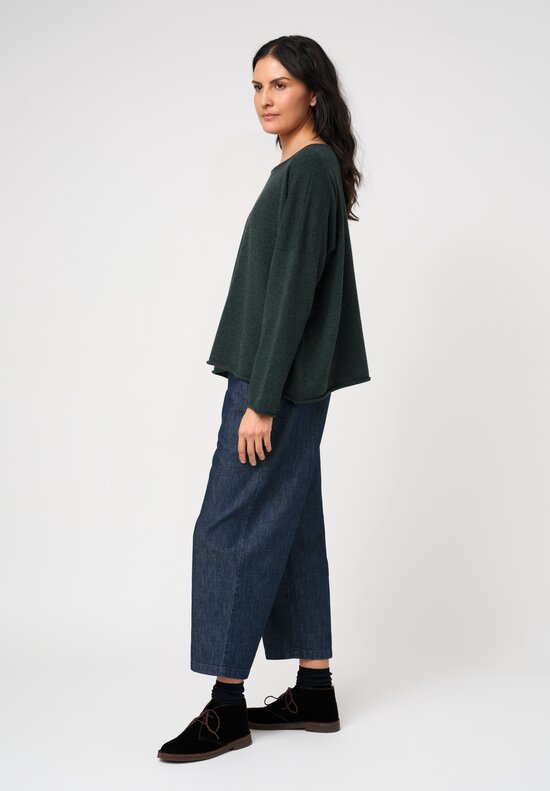 Eskandar Cashmere Rolled Edge Bateau Neck Sweater	
