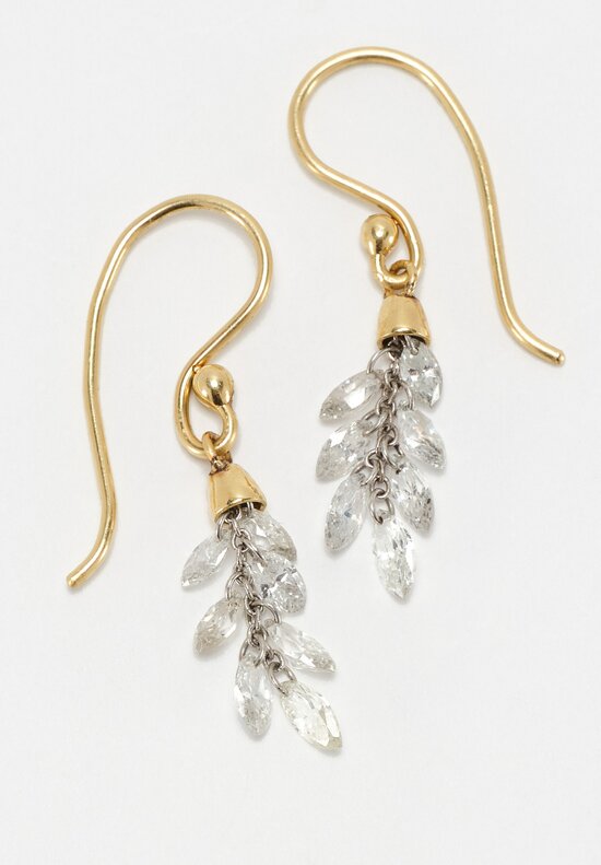 Tap by Todd Pownell 18K Capped Marquise Diamond Cluster Dangle Earrings 1.25