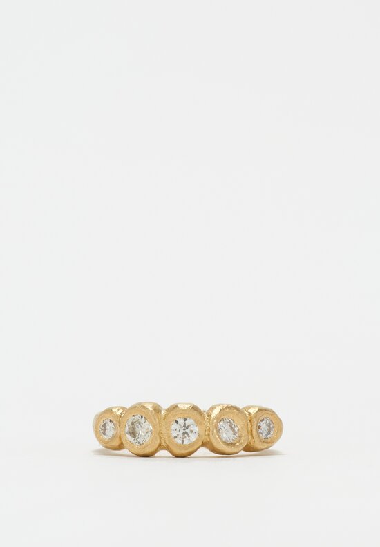 Tap By Todd Pownell Hammered 18K Raised Bezel & Rose Cut Diamond Ring