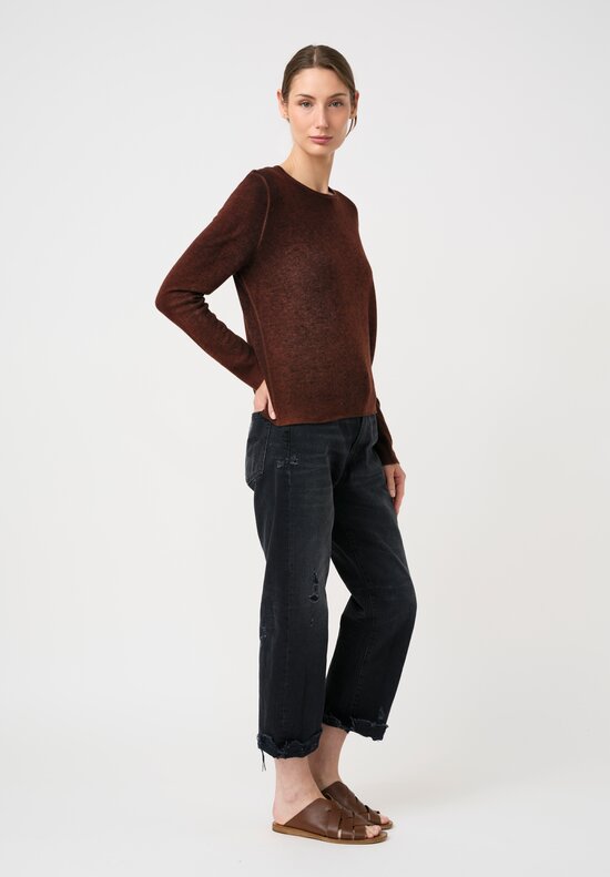 Avant Toi Hand-Painted Lightweight Cashmere Collo Dritta Sweater