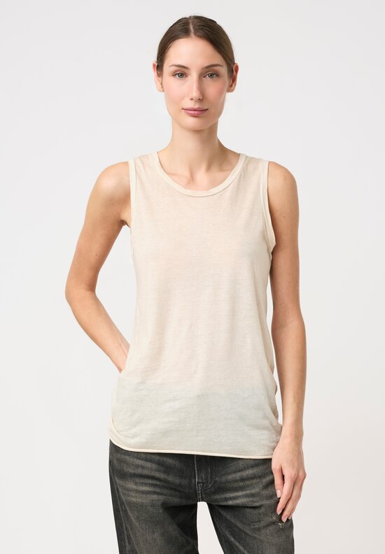 Avant Toi Hand-Painted Cotton Smanicata Round Neck Tank