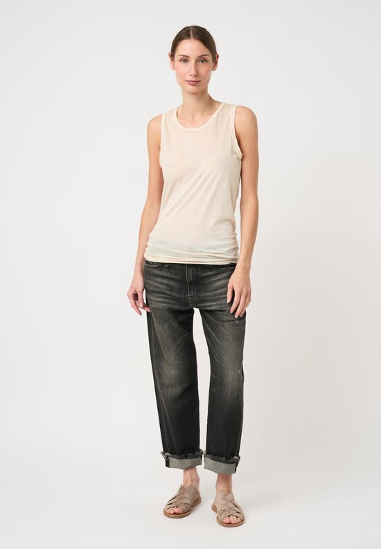 Avant Toi Hand-Painted Cotton Smanicata Round Neck Tank