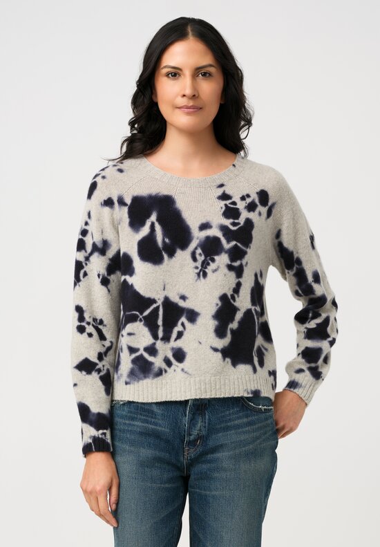 Suzusan Cashmere Hand-Dyed Madara Shibori Seamless Sweater