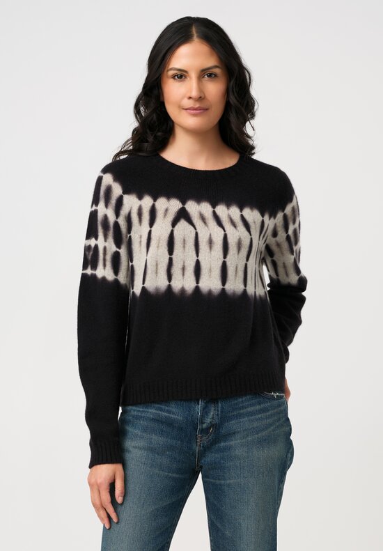 Suzusan Cashmere Hand-Dyed Nuisuji Shibori Seamless Sweater