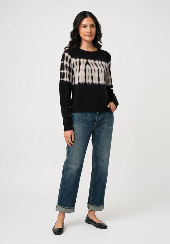 Suzusan Cashmere Hand-Dyed Nuisuji Shibori Seamless Sweater