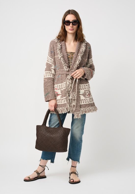 Alanui Hand-Embroidered Cotton Written By The Ocean Cardigan