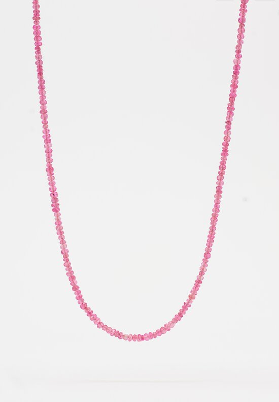 Greig Porter 18K Pink Spinel Beaded Necklace 16