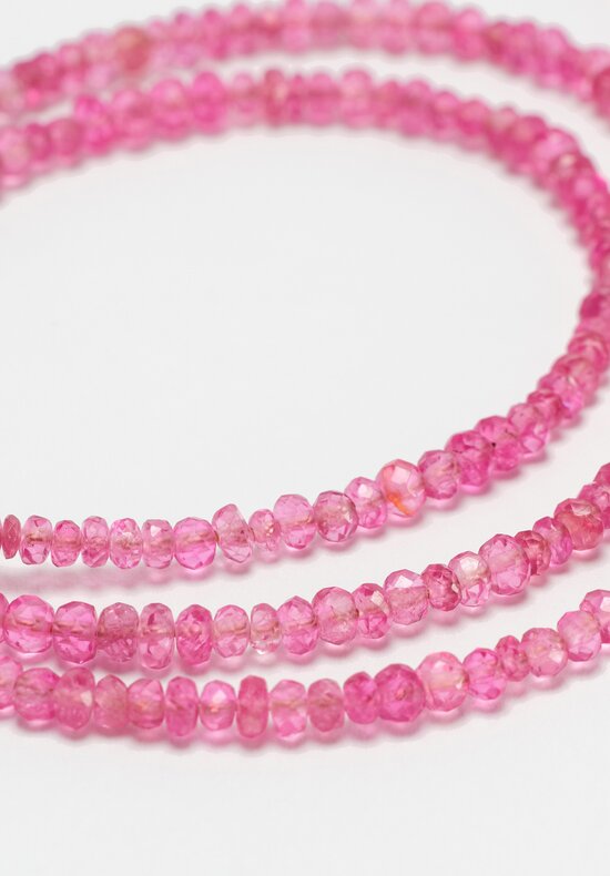 Greig Porter 18K Pink Spinel Beaded Necklace 16
