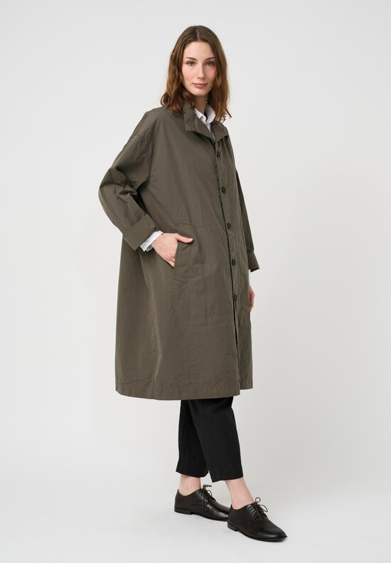 Bergfabel Cotton Alex Coat in Green Wood