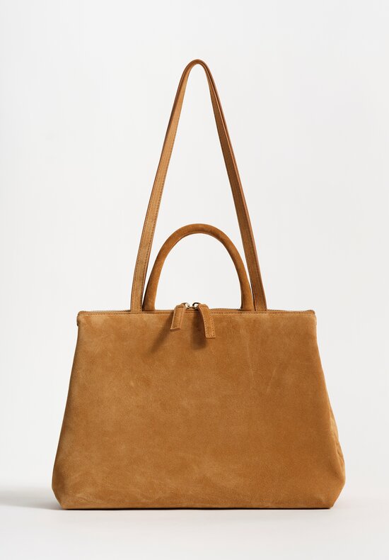Marsèll Suede Calf Leather Dritta Shoulder Bag in Wood Brown