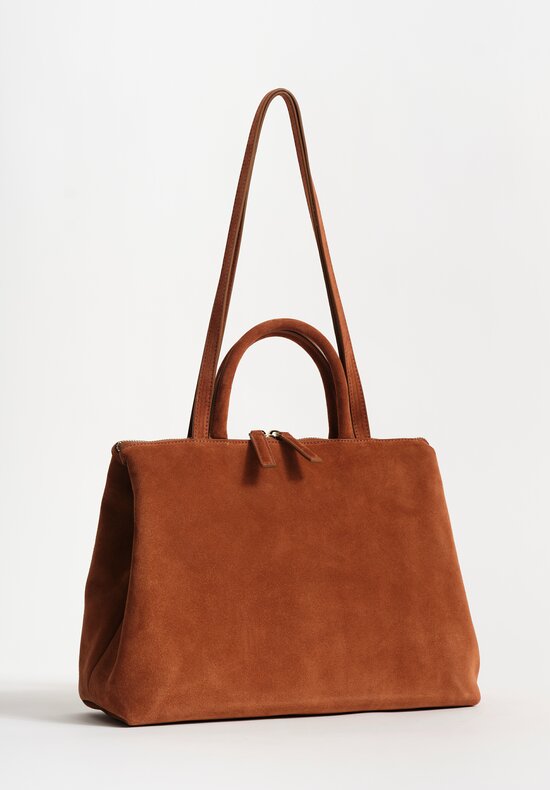 Marsèll Suede Calf Leather Dritta Shoulder Bag in Terra Brown