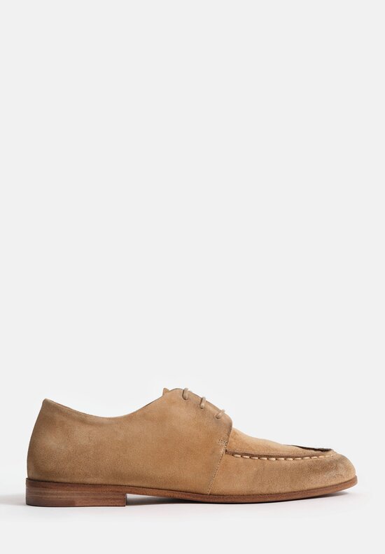 Marsèll Suede Calf Leather Mobasso Derby in Hazelnut Brown
