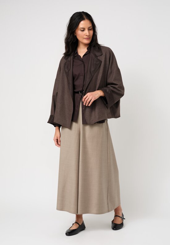 Dusan Tasmania Gaucho Pants in Tortora Natural