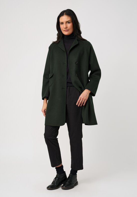 Arts & Science Thermal Double Beaver Raglan Coat in Jungle Green	