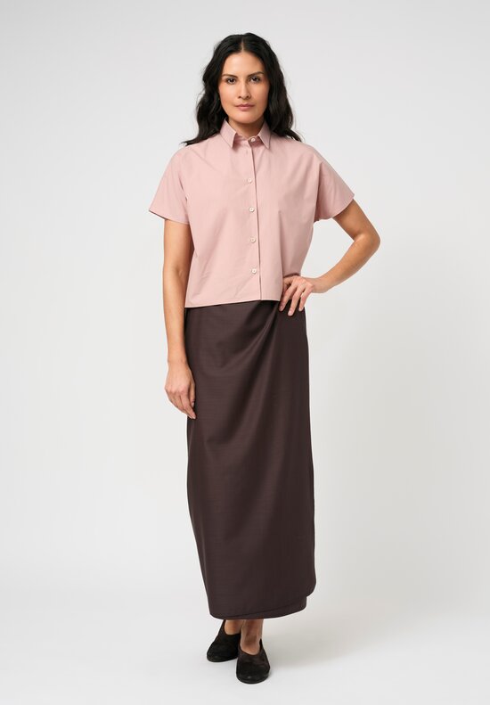 Dusan Voile Long Sarong Skirt in Ebano Brown	