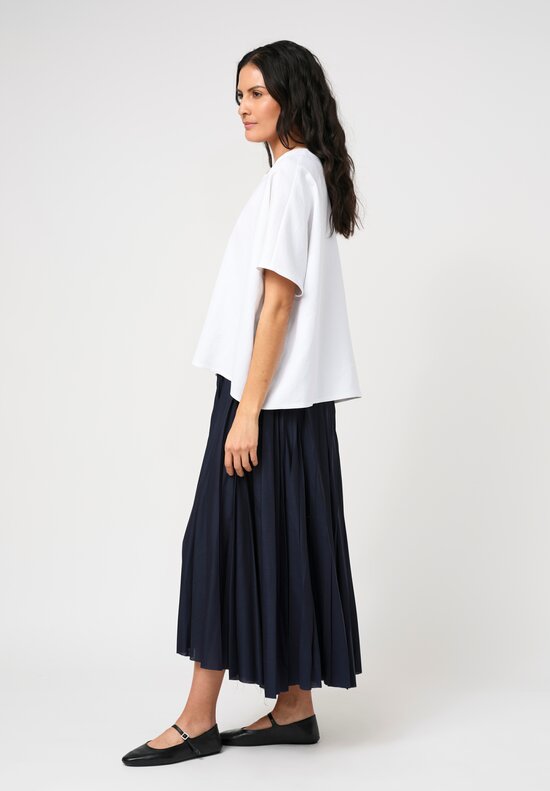 Dusan Twisted Linen Satin Easy Squadrato Shirt in White	