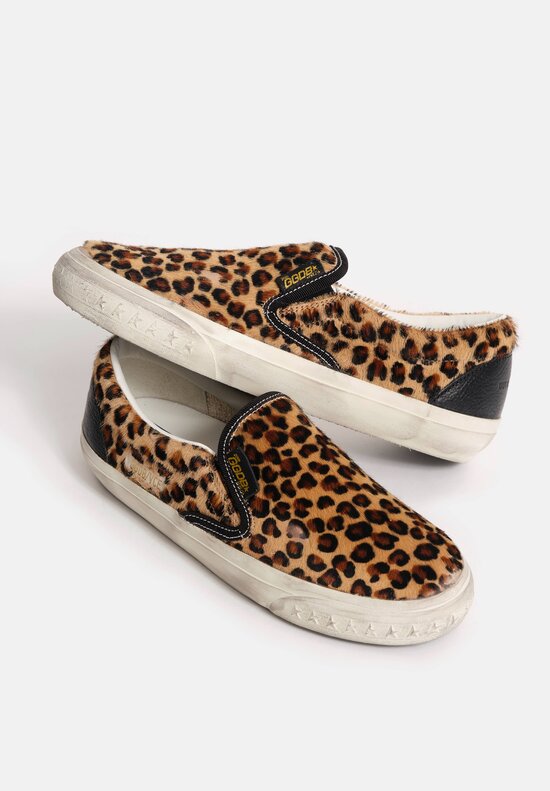 Golden Goose Leopard Printed Horse Hair & Leather VCE Slip-On Sneaker