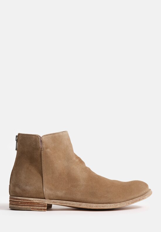 Officine Creative Cachemire Suede Lexikon Zip Up Ankle Boots