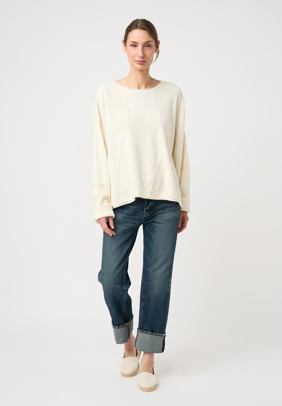Alabama Chanin Organic Cotton Zero Waste Waffle Knit Patchwork Top
