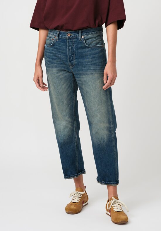 Hey Gang Cotton Denim Loose Crop Jeans