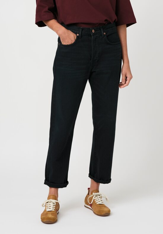 Hey Gang Cotton Denim Loose Crop Jeans