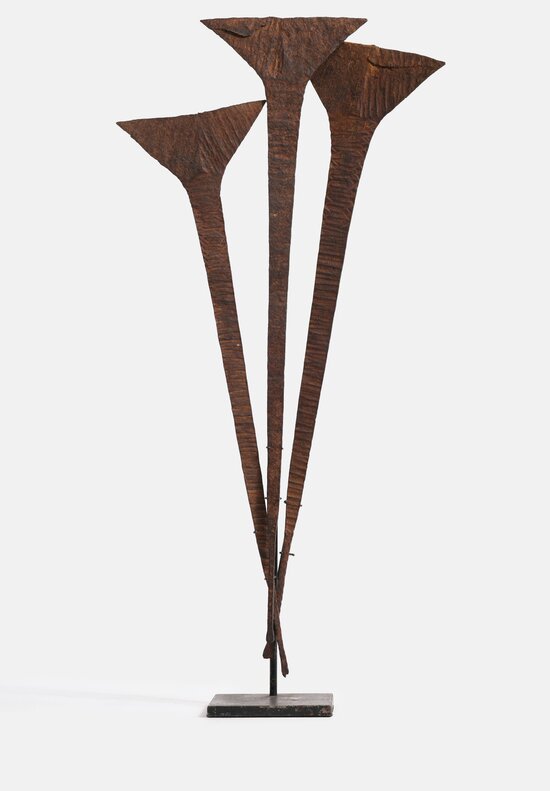 Antique and Vintage Nigerian Idoma Currency in Triple Y-Shaped Blades