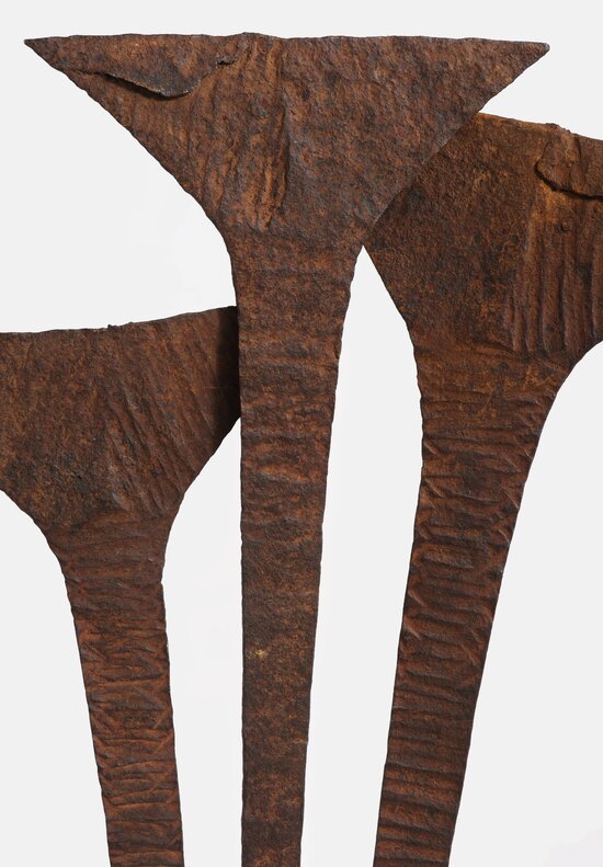 Antique and Vintage Nigerian Idoma Currency in Triple Y-Shaped Blades