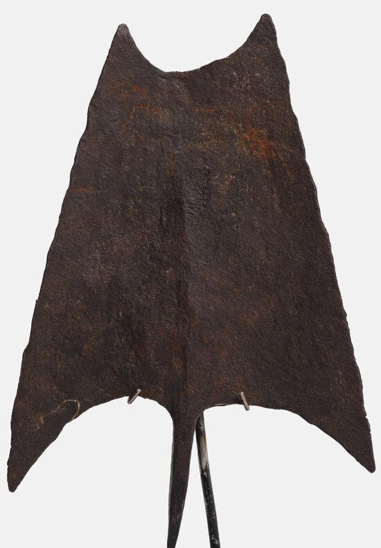 Antique and Vintage Cameroon Iron Currency in Dual-Point Spade Shape I
