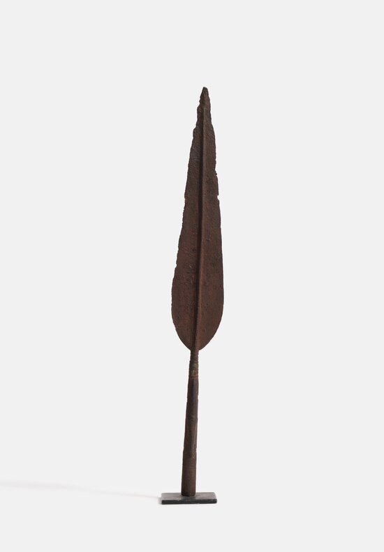 Antique and Vintage Zaire Iron Currency Long Spear Tip