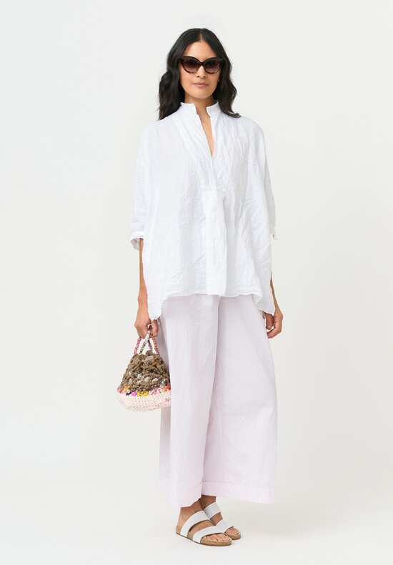 Daniela Gregis Washed Cotton Kora Estate Top in Ottico White