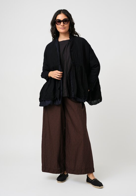 Daniela Gregis Washed Cotton Overdyed Tasche Orlo Pants