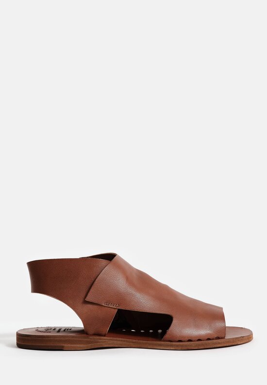 Officine Creative Leather Itaca Raw Edge Cut Out Sandals