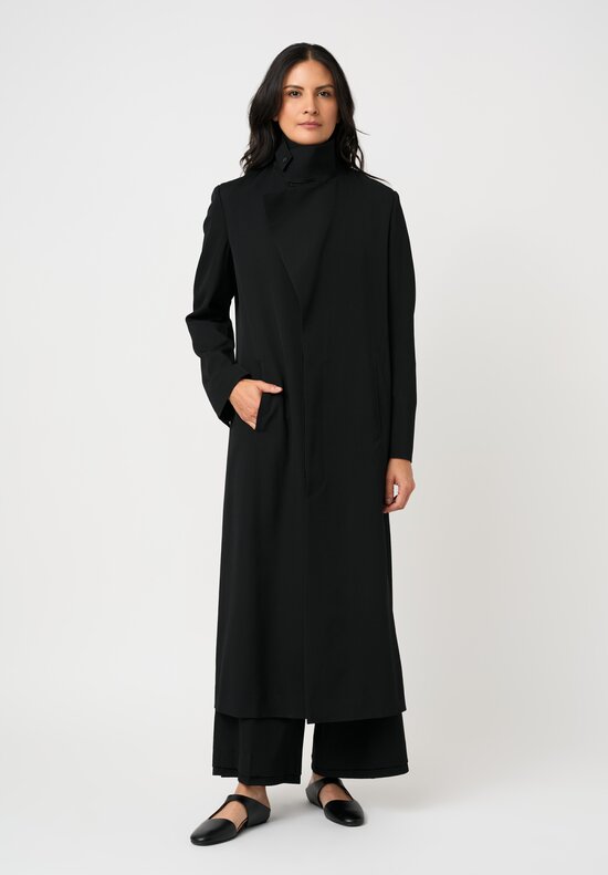 Yohji Yamamoto Gabardine Double-Collared Long Coat
