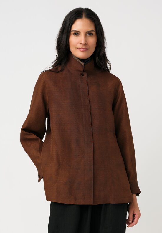 Sophie Hong Hand Dyed Mud Silk Over Shirt