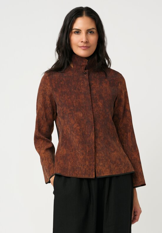Sophie Hong Hand Dyed Crinkle Textured Mud Silk Jacket