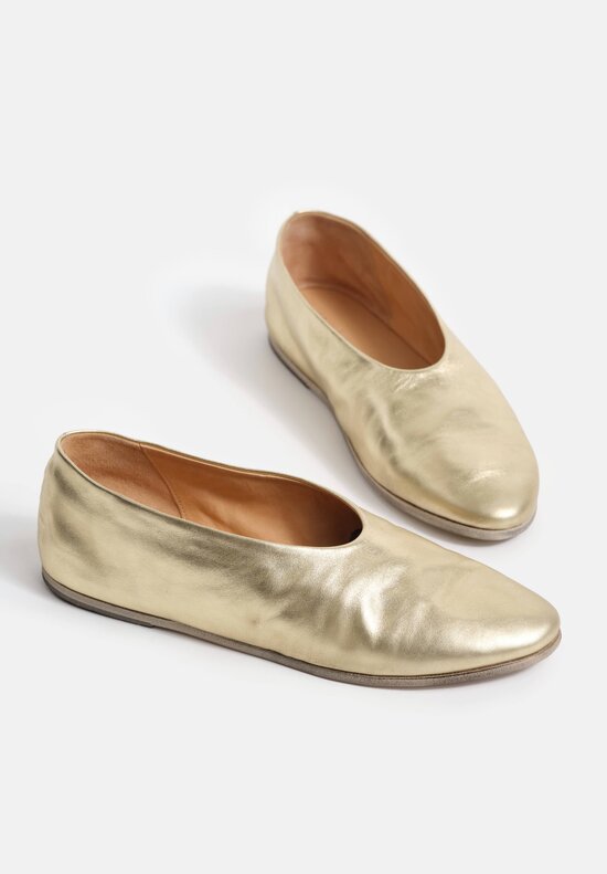 Marsèll Metallic Leather Coltellaccio Ballerina Flat