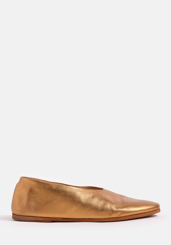 Marsèll Metallic Leather Coltellaccio Ballerina Flat