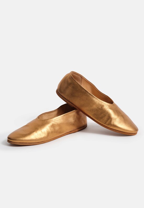 Marsèll Metallic Leather Coltellaccio Ballerina Flat