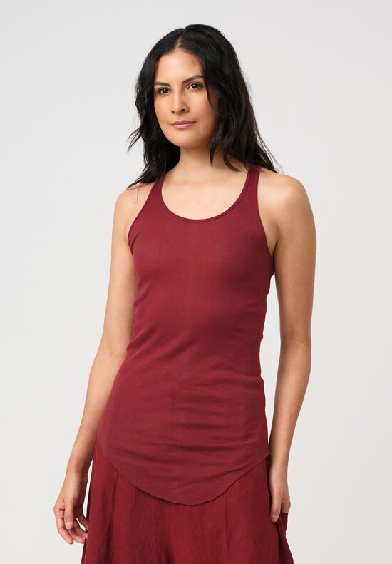 Gilda Midani Cotton Hand-Dyed Tank Top in Laal Red