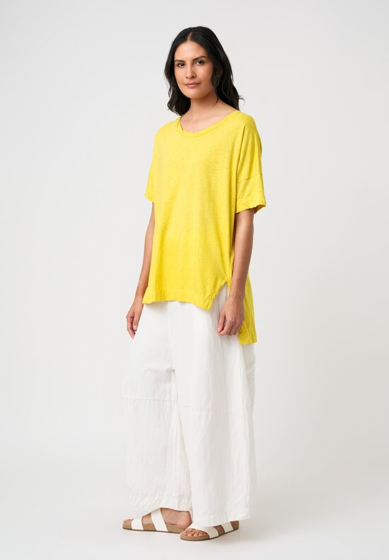 Gilda Midani Cotton Hand-Dyed Super Tee in Light Curry Yellow