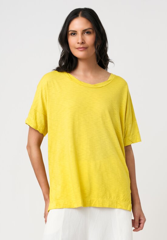 Gilda Midani Cotton Hand-Dyed Super Tee in Light Curry Yellow